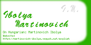 ibolya martinovich business card